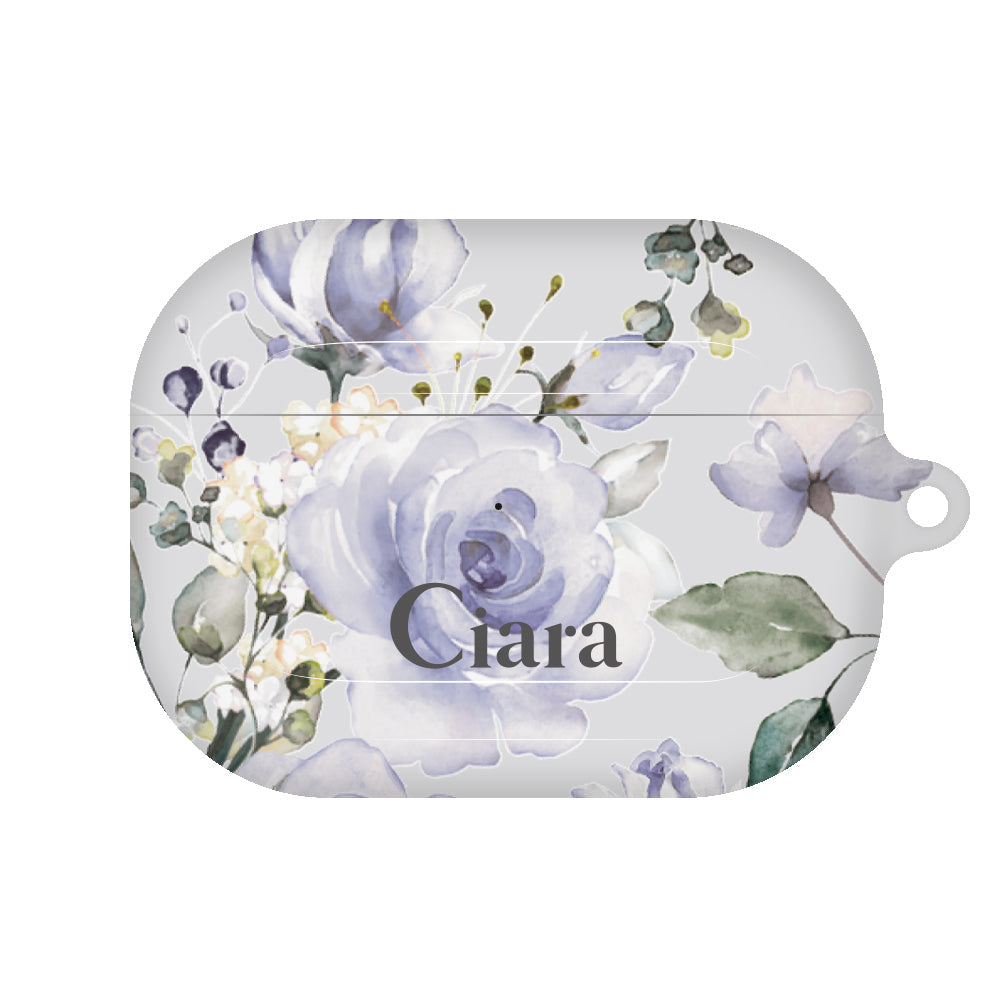 AirpodsProケース ハード スプリンクルフラワー ブラック