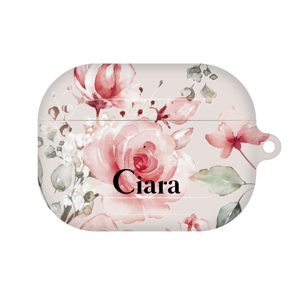 AirpodsProケース ハード スプリンクルフラワー ピンク