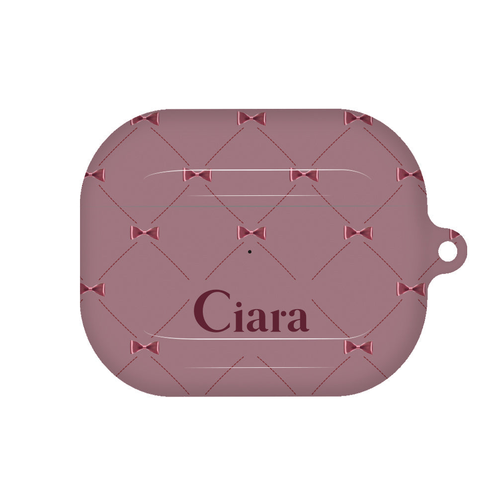 Airpods(第3世代)ケース ハード キルティングリボン ピンク