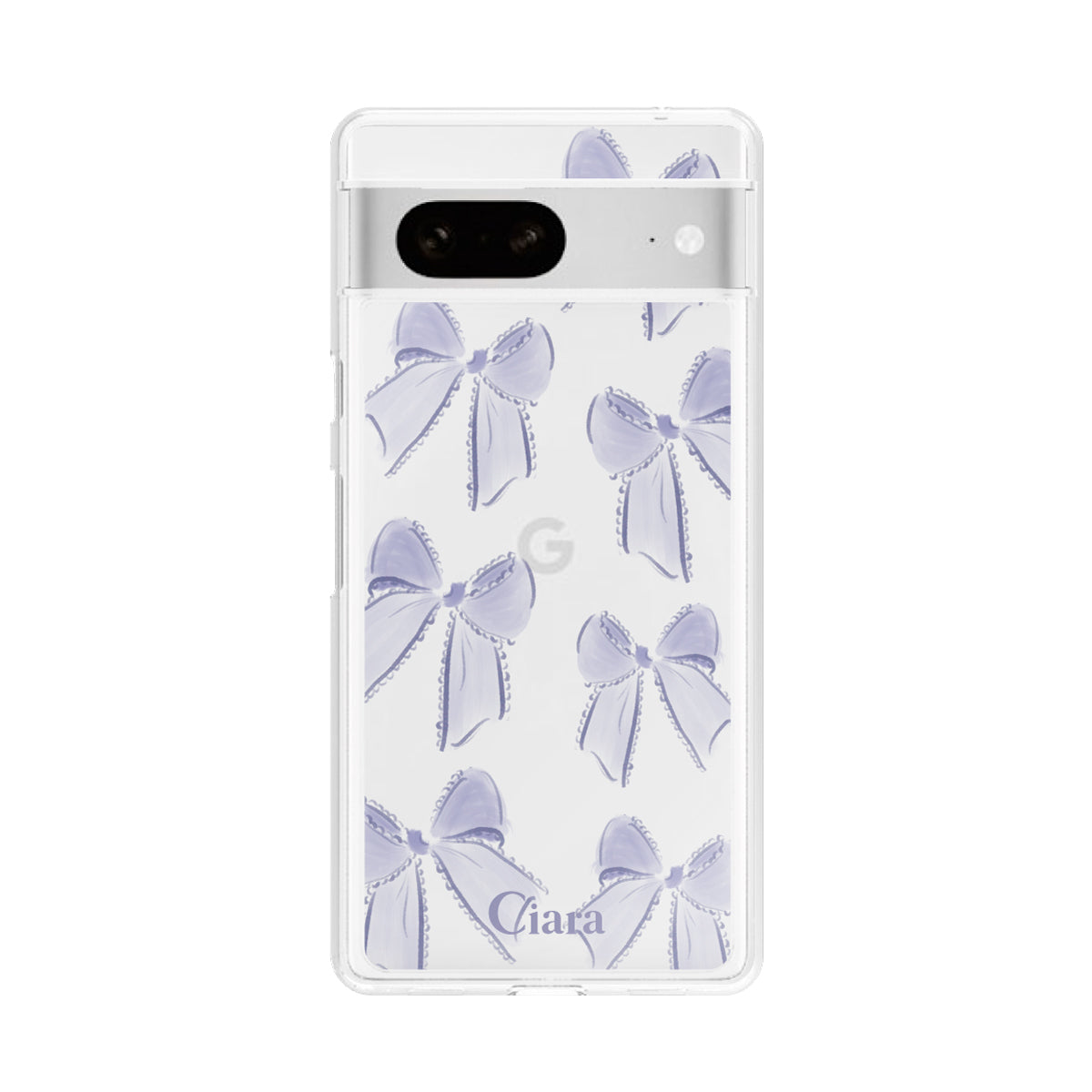 GooglePixel7 クリアケース ウォーターリボン パープル