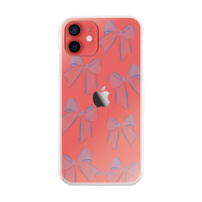 iPhone11 ハイブリッド クリアケース ウォーターリボン パープル