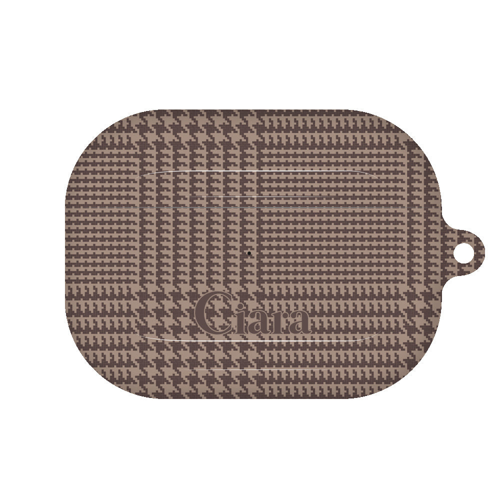 AirpodsProケース ハード グレンチェック ベージュ