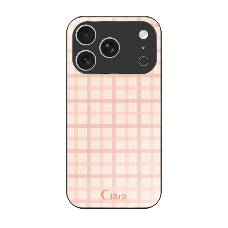 iPhoneケース ガラス 強化ガラスケース ブロックチェック