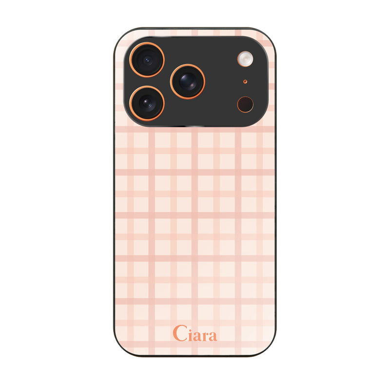 iPhoneケース ガラス 強化ガラスケース ブロックチェック