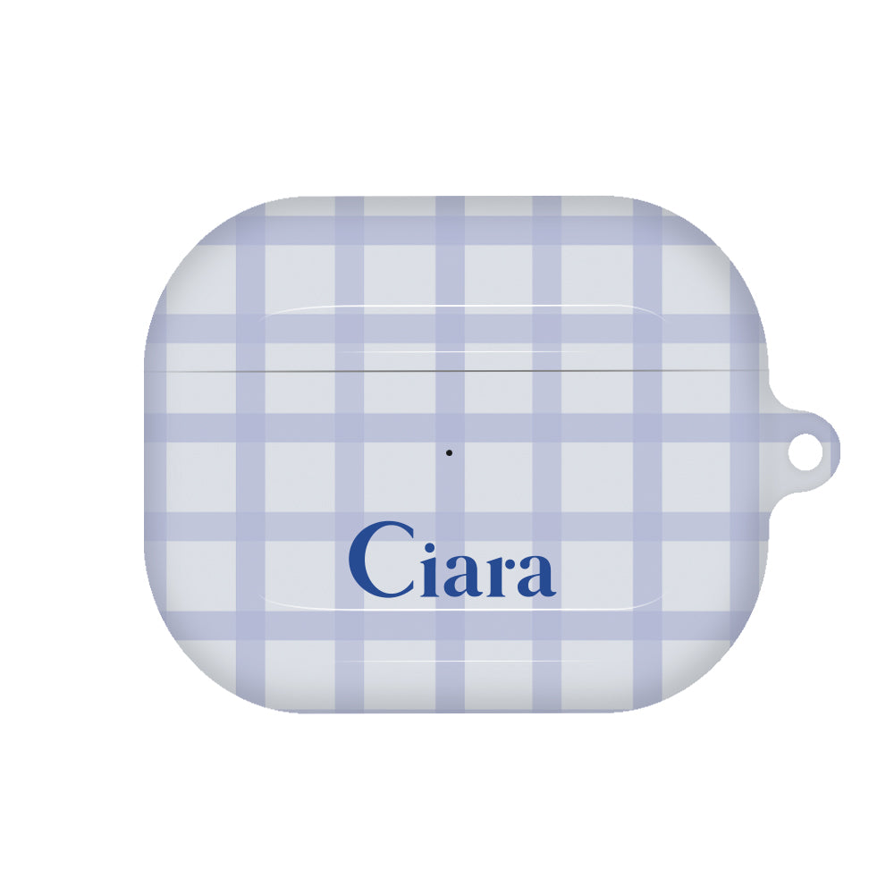 Airpods(第3世代)ケース ハード ブロックチェック ブルー