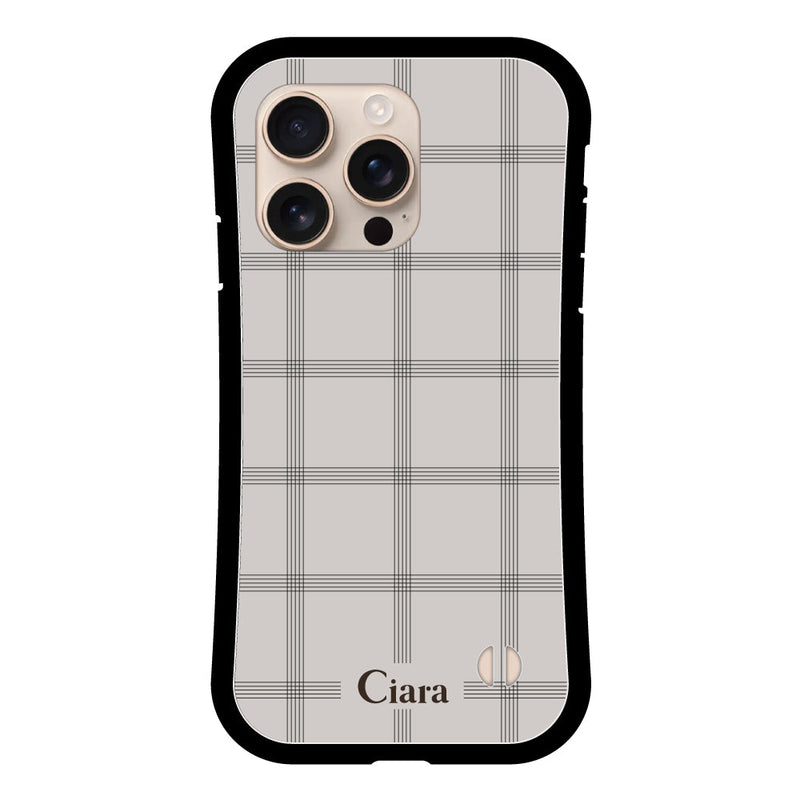 iPhoneケース グリップ 耐衝撃ケース グラフチェック