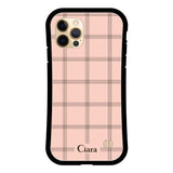 iPhone11Pro グリップ 耐衝撃ケース グラフチェック ママレード