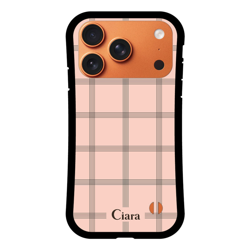 iPhoneケース グリップ 耐衝撃ケース グラフチェック