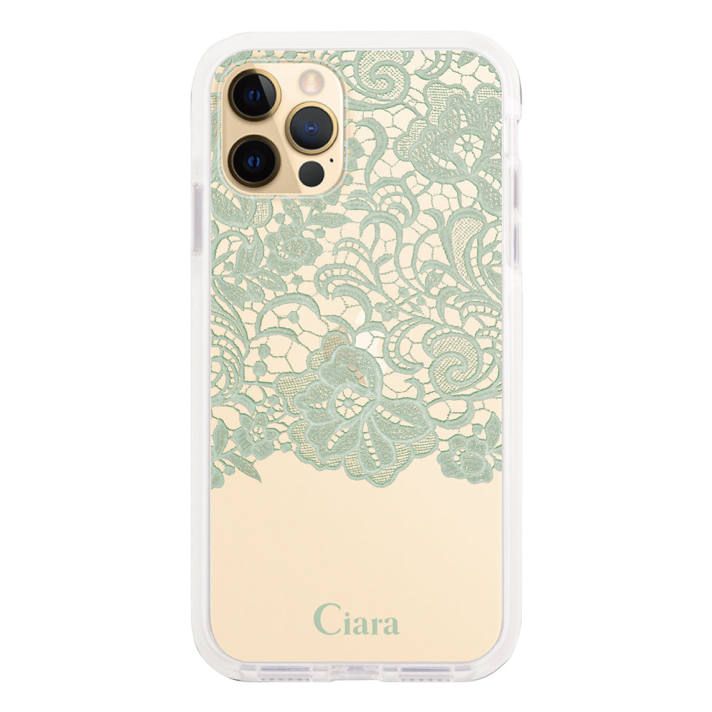 iPhoneケース】 クッションバンパー FABRIC COLOR LACE(ファブリック