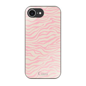iPhone16e ガラス 強化ガラスケース タイガー ピンク