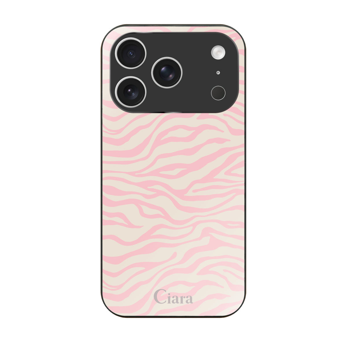 iPhone17Pro ガラス 強化ガラスケース タイガー ピンク