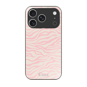 iPhone17Pro ガラス 強化ガラスケース タイガー ピンク