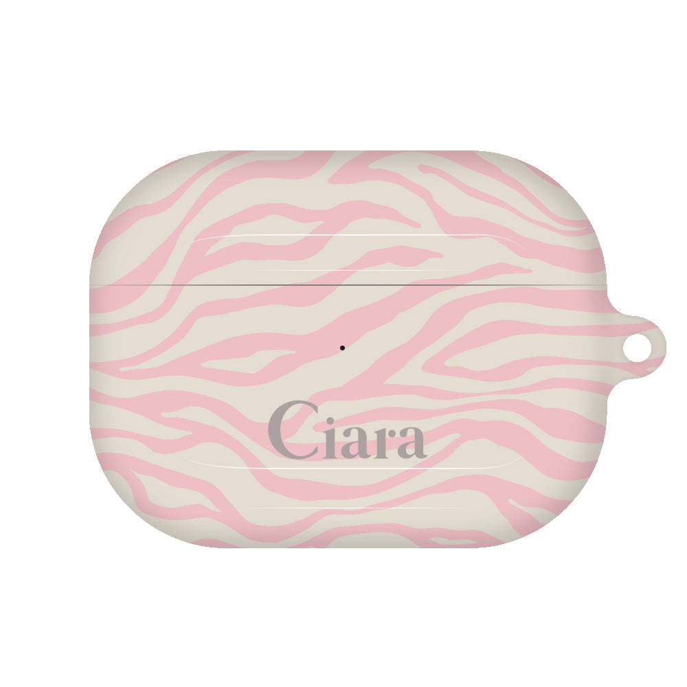 AirpodsProケース ハード タイガー ピンク