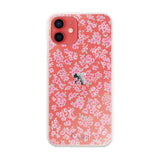 iPhone11 ハイブリッド クリアケース フロレ ピンク