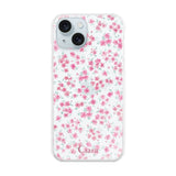 iPhone15Plus ハイブリッド クリアケース フロレ ピンク