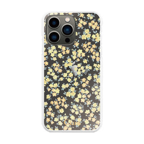iPhone13Pro ハイブリッド クリアケース フロレ イエロー