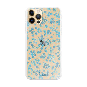 iPhone11Pro ハイブリッド クリアケース フロレ ブルー