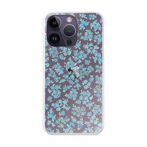 iPhone14ProMax ハイブリッド クリアケース フロレ ブルー