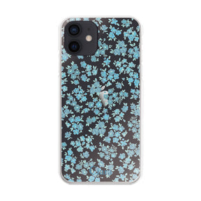 iPhoneXR ハイブリッド クリアケース フロレ ブルー