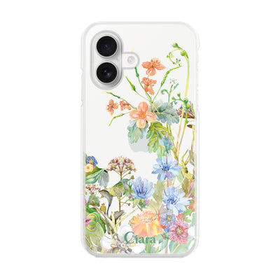 iPhoneケース ハイブリッド クリアケース ボタニカルフラワー