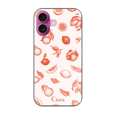 iPhoneケース ガラス 強化ガラスケース ロマンティックレモン