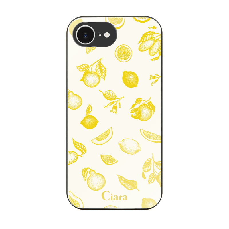 iPhoneケース ガラス 強化ガラスケース ロマンティックレモン