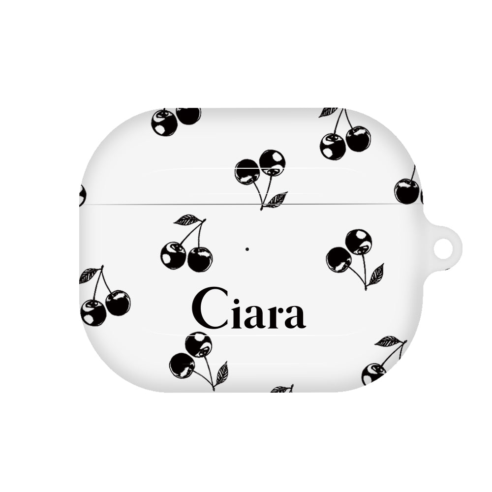 Airpods(第3世代)ケース ハード ロマンティックチェリー ブラック