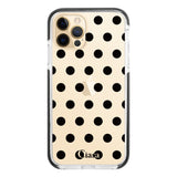 iPhone11Pro クッションバンパー 耐衝撃クリアケース ドット ブラック