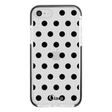 iPhone7Plus/8Plus クッションバンパー 耐衝撃クリアケース ドット ブラック