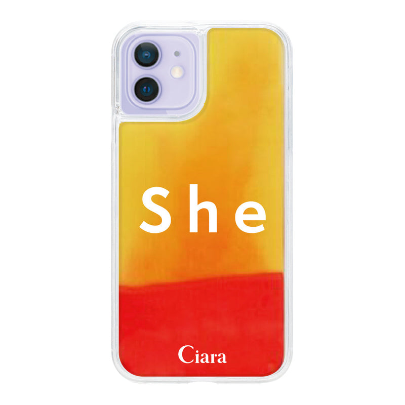iPhoneケース ネオンサンド オイルケース シー