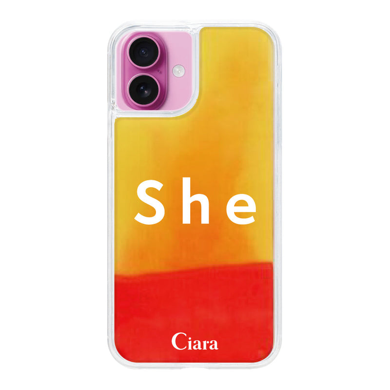 iPhoneケース ネオンサンド オイルケース シー