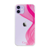 iPhone12/12Pro ハイブリッド クリアケース シアーリボン ピンク