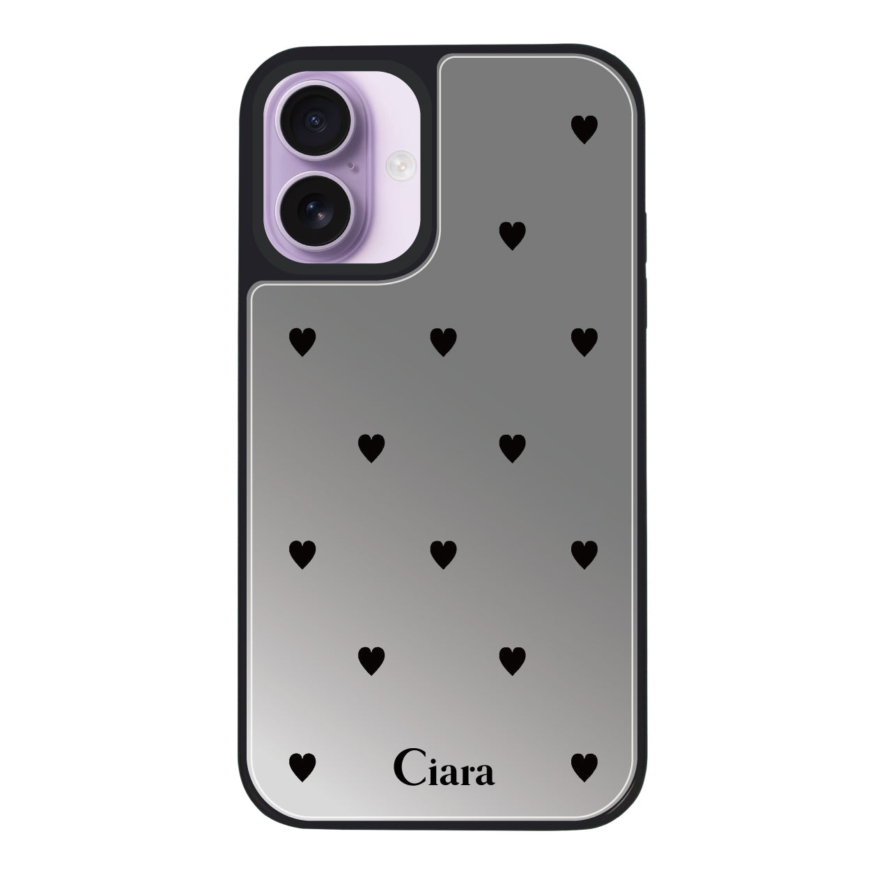 iPhoneケース】 ミラーバンパー NEW SWEET BLACK HEART(ニュー