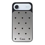 iPhoneAir ミラーバンパー ミラー付きケース ニュースウィートブラックハート シルバー