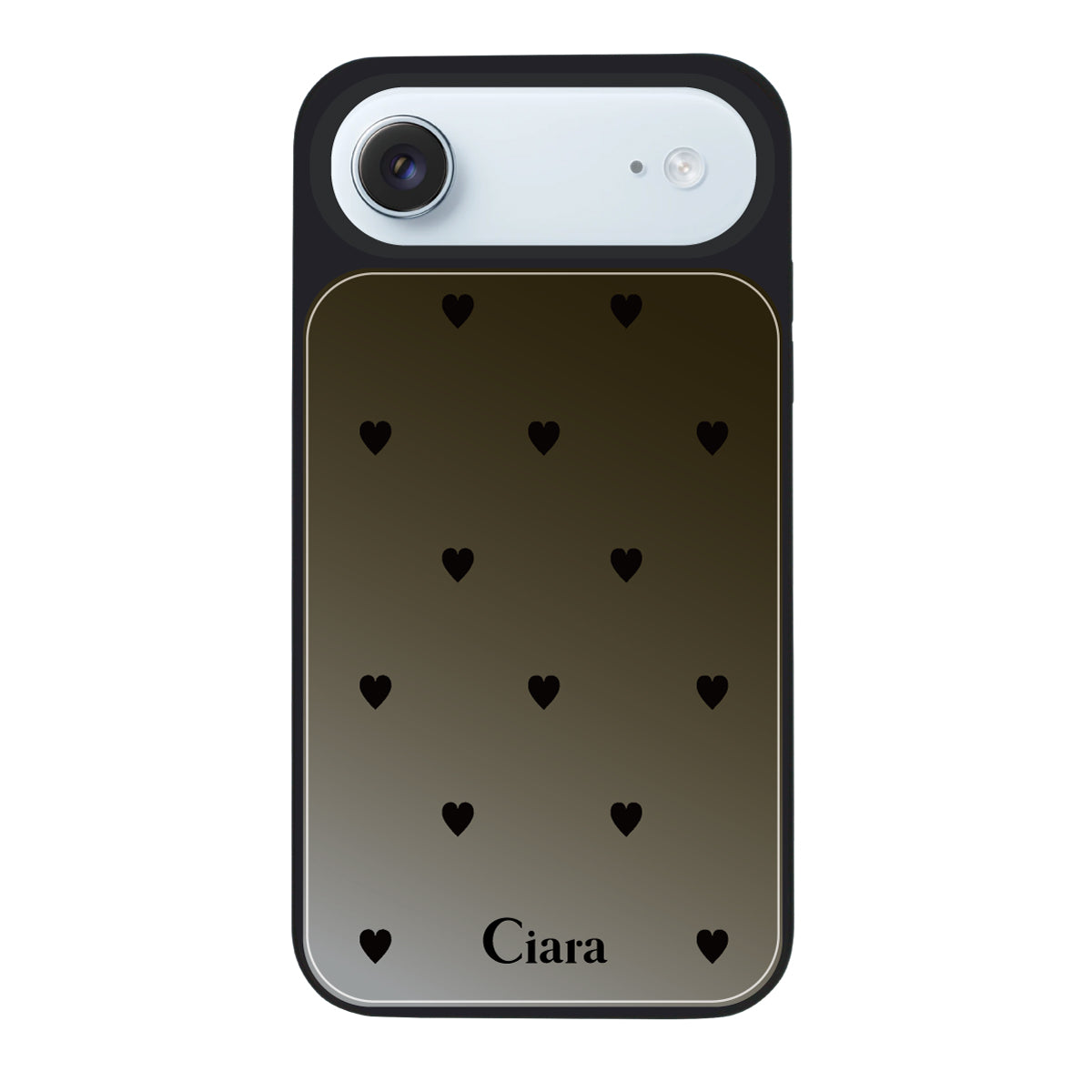 iPhoneAir ミラーバンパー ミラー付きケース ニュースウィートブラックハート ブラック