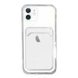 iPhone11 TPU カード収納クリアケース ロゴ ホワイト