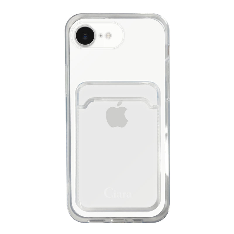 iPhoneケース TPU カード収納クリアケース ロゴ