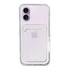 iPhone17 TPU カード収納クリアケース ロゴ ホワイト