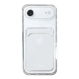 iPhoneAir TPU カード収納クリアケース ロゴ ホワイト