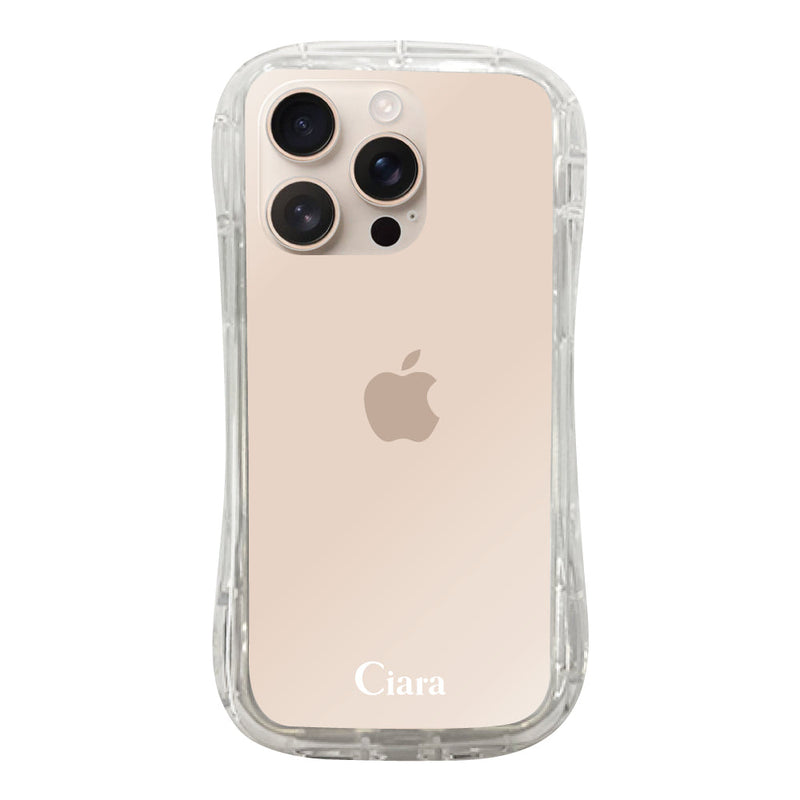 iPhoneケース TPUグリップ クリアケース ロゴ