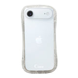 iPhoneAir TPUグリップ クリアケース ロゴ ホワイト
