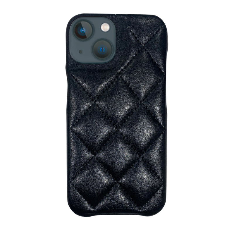 iPhoneケース キルティングPU レザーケース ロゴ