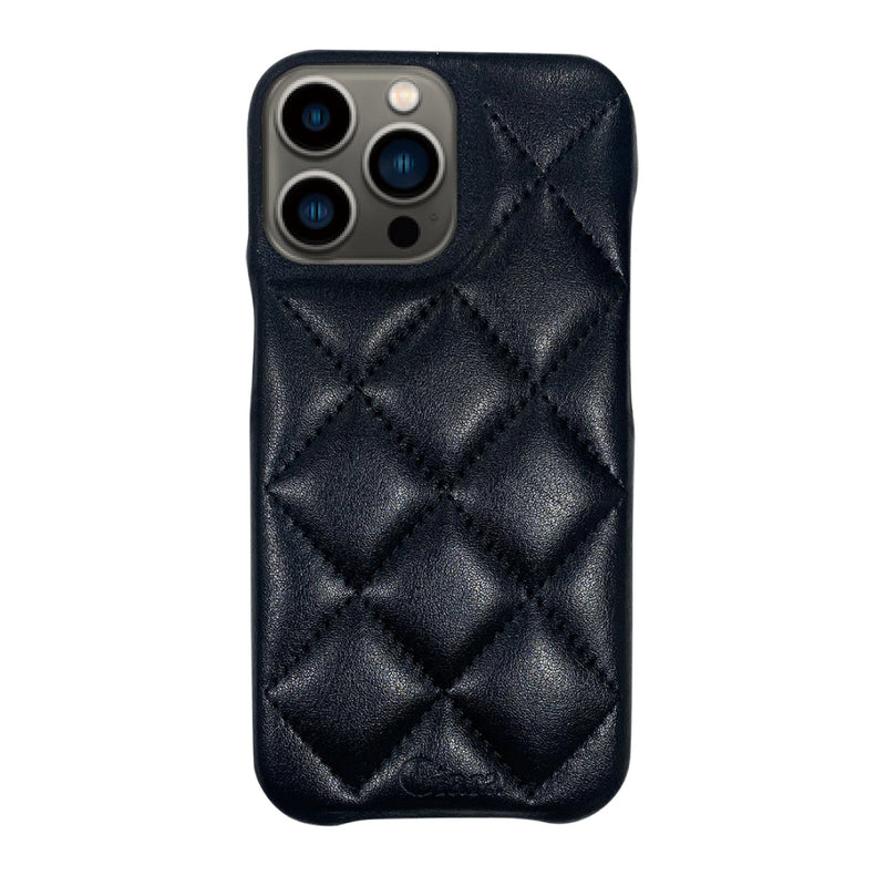 iPhoneケース キルティングPU レザーケース ロゴ