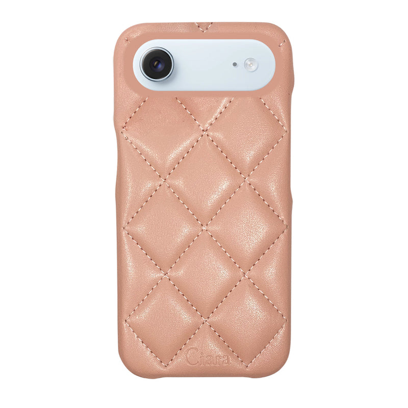 iPhoneケース キルティングPU レザーケース ロゴ