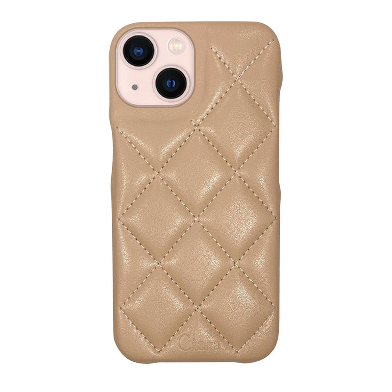 iPhoneケース キルティングPU レザーケース ロゴ