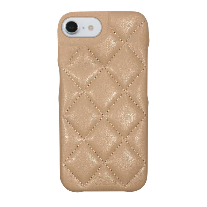 iPhoneケース キルティングPU レザーケース ロゴ