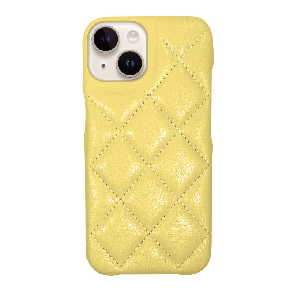 iPhoneケース キルティングPU レザーケース ロゴ