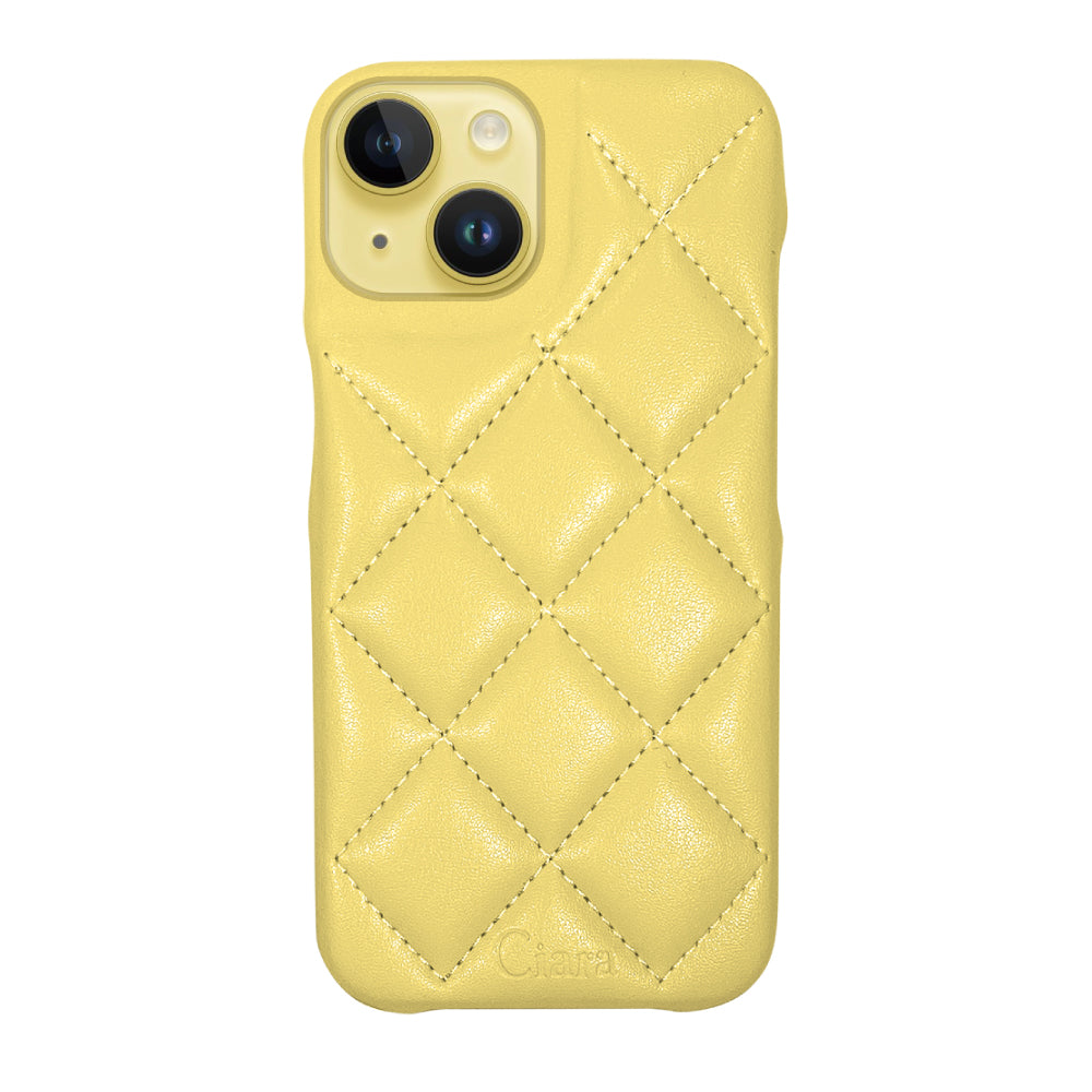 iPhoneケース キルティングPU レザーケース ロゴ