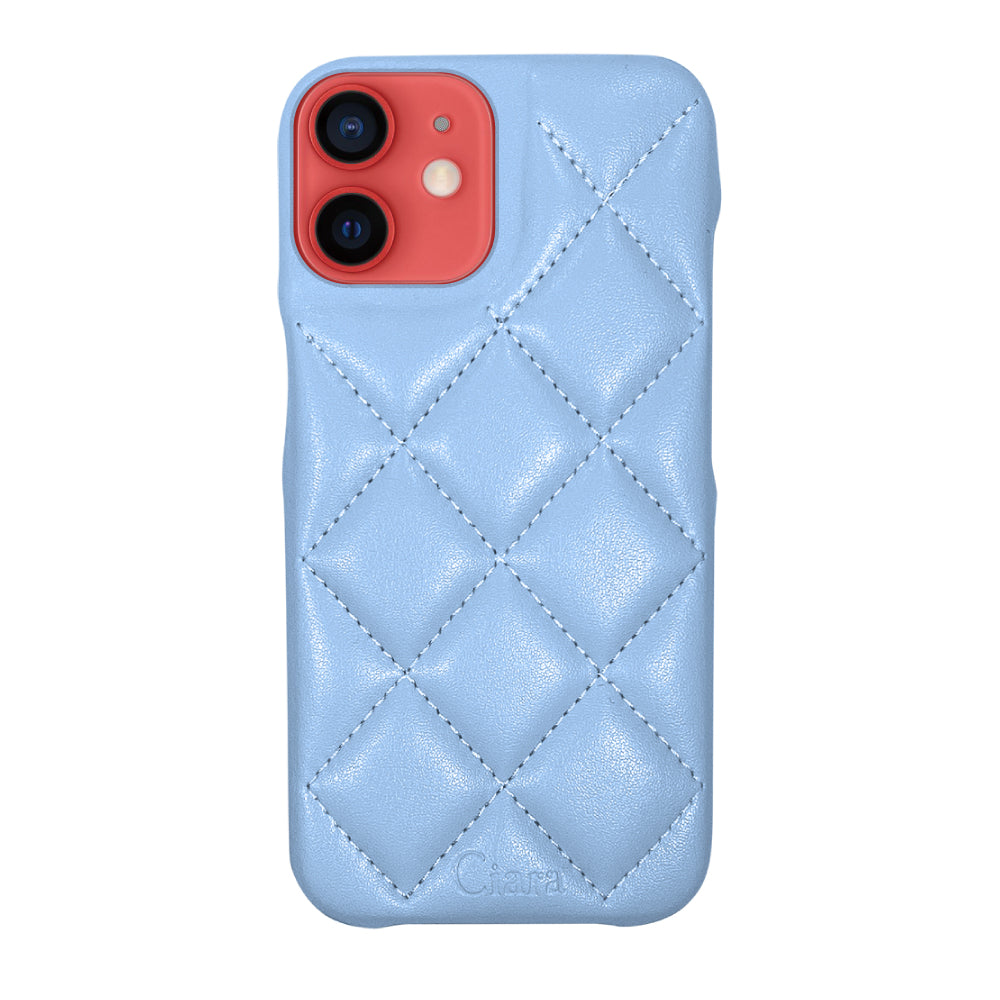 iPhoneケース キルティングPU レザーケース ロゴ