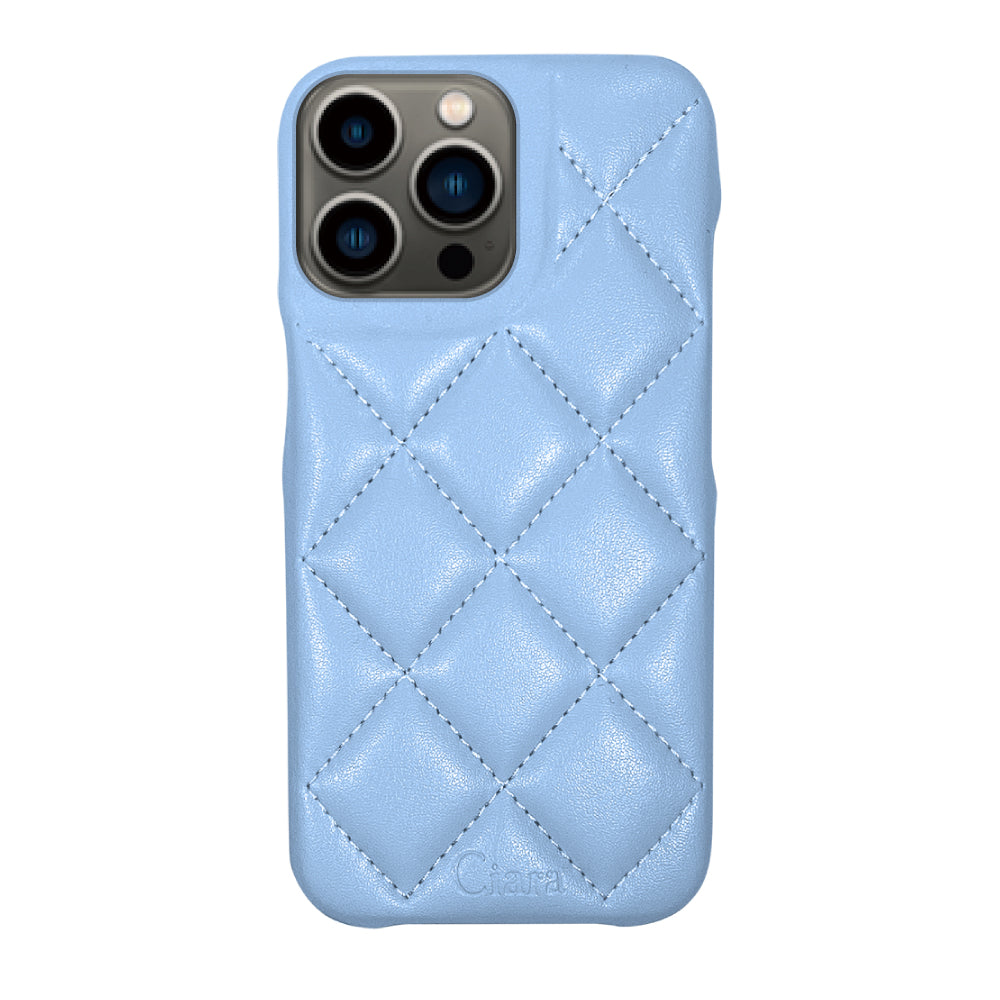 iPhoneケース キルティングPU レザーケース ロゴ